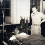 Photo of Hideki Tojo in American Military hospital after attempting to shoot himself in the chest September 8, 1945.