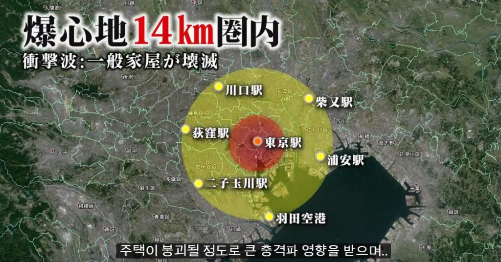 tokyo bomb 1024x536 북한 공격으로 서울과 도쿄에 핵폭탄(수소탄)이 터지면...