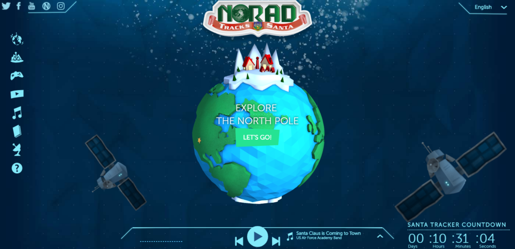 NORAD Santa Tracker 1024x495 산타 출발! 크리스마스 이브 NORAD와 구글의 산타추적기